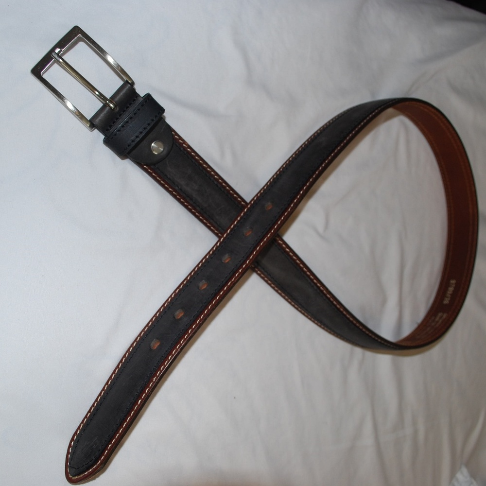 Cuir de Vachette Italian Two Tone Leather Belt